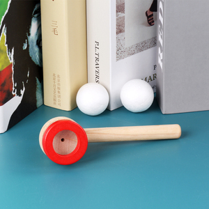 Nouveau jeu de soufflage de balles flottantes, jeu de soufflage de ballons suspendus, jouets de soufflage d'équilibre, jeu amusant de balles flottantes en bois - Product Image 3