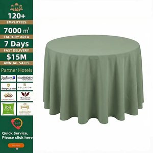 Nappe Ronde de 120 Pouces en Polyester Tissé Écologique, Imperméable et Personnalisable, Robuste pour Événements et Banquets - Product Image 3