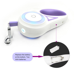 Cinta de nailon con anillo de luz LED al por mayor correa de perro retráctil de plomo automática para mascotas - Product Image 6