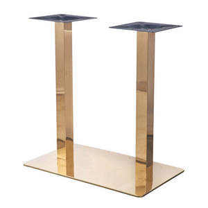 Socle de <span class=keywords><strong>table</strong></span> rond doré, style industriel, pour restaurant, en fer forgé, en acier inoxydable, en métal, en <span class=keywords><strong>fonte</strong></span>, type tulipe - Product Image 6