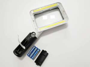 Nouvelle <span class=keywords><strong>loupe</strong></span> rectangulaire à main NO.10863-21 <span class=keywords><strong>Loupe</strong></span> grossissante avec lumière COB pour la lecture - Product Image 3