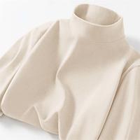 Haut thermique unisexe à col roulé en polyester double face, coupe ample, manches longues, motif lettres, collection Automne/Hiver