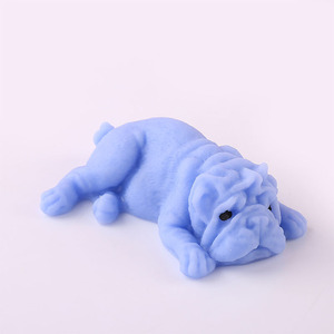 SIHE Classic Soft Squeeze Bulldog Shaped Plastic Fidget Ornament Lying Dog Stress Relief Decor - Product Image 5
