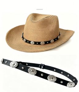 Style Western Cowboy Straw <b>Band</b> Leather Straps for <b>Hats</b> Decoration Party <b>Hat</b> Accessory - Product Image 6