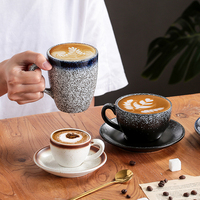 Produk baru disesuaikan 80ml kafe Espresso menggunakan cangkir kopi porselen Americano cangkir kopi Espresso