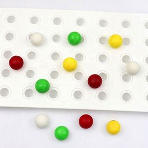 Moule en silicone sans BPA pour chocolat, bonbons, glace, garniture de gâteau, petit chocolat en forme de boule, logo personnalisé, motif treillis, fait main, OEM/ODM - Product Image 1