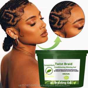 Gel Coiffant Professionnel Bio 64 oz à Tenue Forte pour Tresses, Sans Sulfate, Conditionnant et Brillant, Idéal pour Salons de Coiffure (Marque Blanche) - Product Image 5