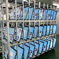 Layar Digital Signage LCD Definisi Tinggi 4K 49/55/65-Inci yang Dipasang di Langit-langit untuk Aula Pameran Bandara dan Lift