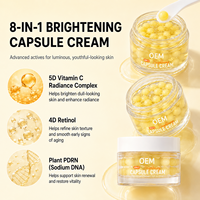 Lot de Crèmes Capsules au Collagène PDRN en Gros, Marque Privée, Anti-Âge, Hydratante et Éclaircissante, avec ADN de Saumon PDRN