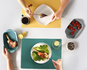 BPA Free Heat Resist Non-slip Waterproof Tablemats Kitchen <strong>Dinner</strong> <strong>Mat</strong> Silicone Place <strong>Mat</strong> - Product Image 2