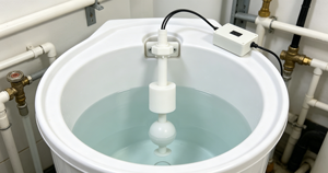 Capteur de niveau de liquide, interrupteur à flotteur en plastique blanc avec câble noir pour la détection de niveau élevé ou bas - Product Image 2