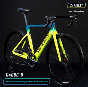 Vélo de route en fibre de carbone Saiwei pour adultes, guidon courbé, transmission 20 vitesses, freins à disque doubles 700C, capacité de charge élevée - Product Image 4