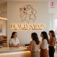 Enseigne Commerciale Personnalisée 3D avec Logo, Enseigne Lumineuse en Métal Doré Miroir et Acrylique pour Hall, Entreprise, Réception, Marque