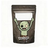 Sachet Doypack Mylar Frankenstein Monster 35G, holographique, refermable, anti-odeur, avec logo personnalisé, direct fabricant