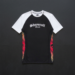 Venta al por mayor de talla grande Jiujitsu Activewear Shoyoroll Monochrome Training Rashguard para hombres Gym Workout Running BJJ Plain Rash Guard - Product Image 3