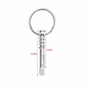Perno de resorte de acero inoxidable de 50 mm con anillo para piezas de repuesto de herrajes marinos - Product Image 1