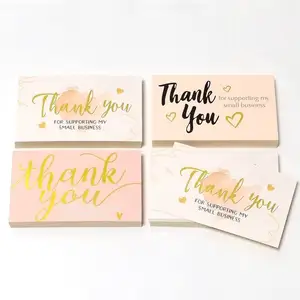 High Quality Custom Luxury Gold Foil Logo Printing Business Cards With Your Own Design Thank You Card for Small Business Printer