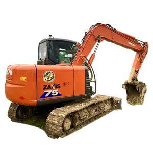 Excavatrices Hitachi ZX75 d'occasion avec moteur Cummins, pelle hydraulique de 7 tonnes, accessoire de pince hydraulique, marteau hydraulique, provenance Japon - Product Image 1
