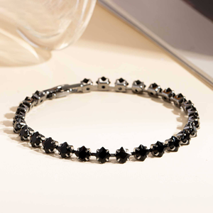 Elegante colección de pulseras de tenis con moissanita negra en acabado color bronce, joyería moderna y elegante para hombres y mujeres. - Product Image 6