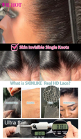Peluca de Cabello Humano Virgen sin Pegamento con Encaje Frontal Completo HD 13x6 Pre-cortada al por Mayor, Ondas Profundas/Agua, Peluca de Cabello Humano con Encaje Frontal HD 13x4