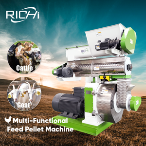 Richi CE chứng nhận 3-4/h gia súc rơm Ngô cỏ dê nhỏ Thức ăn viên máy làm cho thức ăn livsestock - Product Image 1
