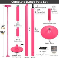 Kit de barre de danse en acier réglable 45 mm pour & Barre d'exercice statique pour l'entraînement physique à domicile Équipement de musculation portable