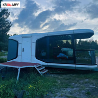 Nouvelle maison mobile 2025, maison préfabriquée modulaire moderne, camping, capsule préfabriquée avec panneau sandwich en acier pour hôtels