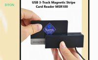 Lector de Tarjetas Magnéticas OEM MSR100 de 3 Pistas, Colector de Datos Hi/Lo, Lector de Tarjetas de Banda Magnética USB para Punto de Venta, Control de Acceso, Tarjetas de Identificación
