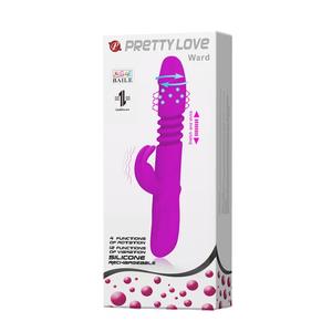 Pretty Love Silicone G Spot <span class=keywords><strong>Gode</strong></span> Lapin Vibrateur pour Femmes 4 fonctions updown 10 vitesses vibration USB Rechargeable Masseur - Product Image 1