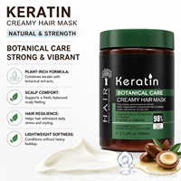 Masker Rambut Keratin dengan Ekstrak Tumbuhan Alami Terapi Hidrasi Intensif Mengembalikan Kilau untuk Rambut yang Diputihkan & Diwarnai