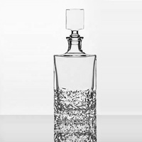 Luxe glazen vintage loodvrije whisky decanterset met aangepaste verpakking houten/premium cadeauverpakking