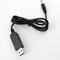 Cable de Alimentación USB D1156 de 1 Metro de Longitud, Cable Convertidor de Voltaje de 5.5mm*2.5mm DC5525, de 5V a 12V, Cable USB a DC de 12 Voltios