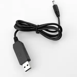 1 mét chiều dài bước lên USB Changer Cáp stepup 5.5mm * 2.5mm dc5525 DC 5V đến 12 V sạc điện kabel stepup USB để DC 12 VOLT
