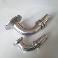 Installation rapide 304 acier inoxydable 90 degrés fixation rapide coude pince tuyau hydraulique tube CT Joint