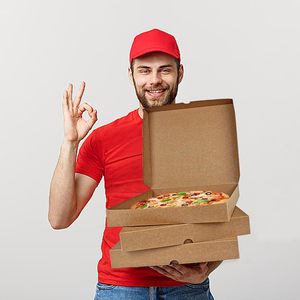 Boîtes à pizza personnalisées JD Kraft avec logo, 12x12x1,9 pouces, pour pizzas <span class=keywords><strong>maison</strong></span>, biscuits, artisanat - Emballage cadeau promotionnel personnalisé - Product Image 5