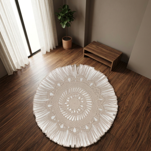 Elegant Handmade Boho Home Decor New Style <b>Round</b> <b>Carpet</b> Cotton Cord Area Rugs & Sets - Product Image 2