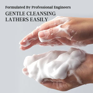 Espuma Limpiadora <span class=keywords><strong>para</strong></span> Barba de <span class=keywords><strong>Hombre</strong></span> con Extracto de Menta Premium, Orgánica, a Base de Hierbas, con Aminoácidos, Ácido Hialurónico, Sin Sulfatos, Suavizante, Refrescante - Product Image 4