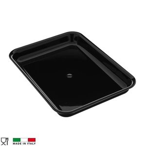 Vassoio rettangolare da banco 29,5x22 cm nero con bordi arrotondati, vassoio espositore per organizer frigo - Product Image 5