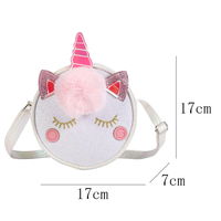 Sacs à main pour enfants filles, portefeuille licorne en cuir paillettes peluche sac à main pour filles enfants Mini sacs à bandoulière sacs à bandoulière