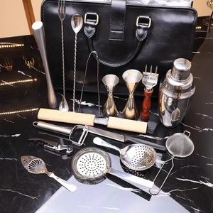 Chuyên Nghiệp <span class=keywords><strong>Bartender</strong></span> Túi Du Lịch Kit Thanh Công Cụ 17-Mảnh Thép Không Gỉ Thanh Công Cụ Thiết Lập Kim Loại Cầm Tay Dễ Dàng Mang Theo - Product Image 6