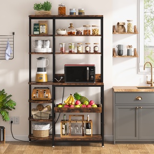Estante para Microondas de 10 Niveles Tribesigns con Tomas de Corriente, Estante de Almacenamiento Alto para Cocina, Organizador para Cafetería - Product Image 6