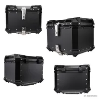 Boîte de rangement universelle pour moto en aluminium 35L/45L/55L/65L, boîte de rangement arrière antivol, étanche, boîte à bagages pour moto