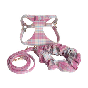 Nuevo Conjunto de Arnés y Correa para Perro con Diseño Británico a Cuadros, Chaleco de Tela para Paseo con Asa con Volantes, Lindo Arnés Antitirones para Cachorros - Product Image 2