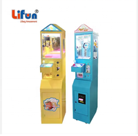 Lifun LF-NC-34 Mini machine à grue à pinces avec accepteur de billets, certifiée CE, couleur personnalisable, construction en métal et verre trempé, pour poupées