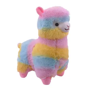 Llama de arcoíris a granel, muñeco personalizado de Alpaca, patrón de bebé, Animal de peluche, juguete de felpa suave