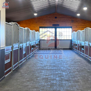 Box <span class=keywords><strong>per</strong></span> Cavalli Classici in Acciaio con Pannelli in Bambù <span class=keywords><strong>per</strong></span> Equitazione e Allevamento - Product Image 1