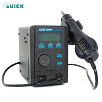 Station de soudage QUICK 857DW EU 220V, station de pistolet à air chaud réglable avec vent hélicoïdal, 580W, station de retravail SMD, élément chauffant