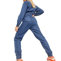 Combinaisons en denim Combinaisons personnalisées à manches longues avec poches cargo utilitaires et ceinture