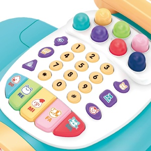 Jouet musical éducatif pour bébés et tout-petits, téléphone à pousser et à tirer, en forme d'avion de dessin animé - Product Image 4