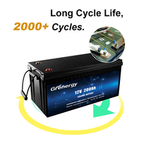 Batterie rechargeable au lithium-ion Batterie solaire Lifepo4 Batterie OEM 12V 200ah ABS IP65 Jouets pour enfants Voiture électrique Entrepôt UE Jouets